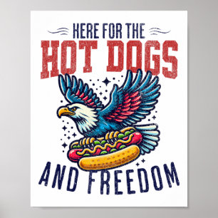 Poster Aqui Para Os Cachorros Quentes E Homens Da Liberda
