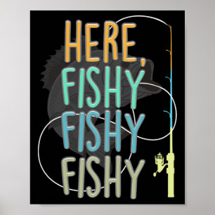 Poster Aqui Pescador Pesca Peixe Rod Pesca Sayi