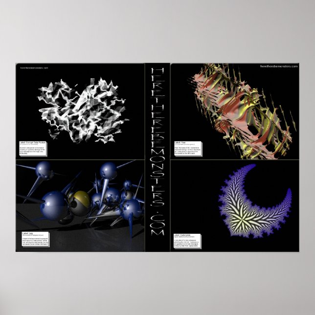 Poster Aqui tem 4 monstros (Frente)