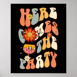 Poster Aqui Vem A Noiva Da Festa Groovy Bachelorett