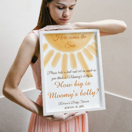 Poster Aqui vem o Chá de fraldas Sunshine adivinhando o q