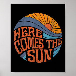 Poster Aqui Vem O Sol Vintage Retro 60 Soma De Surf