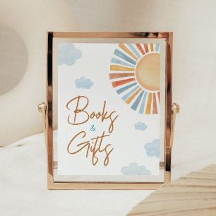 Poster Aqui vêm os livros e presentes do Chá de fraldas S
