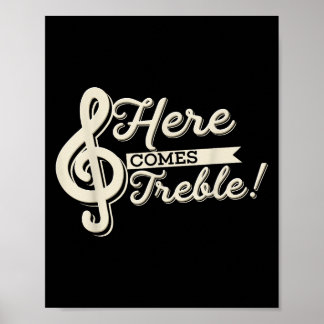 Poster Aqui Vem Treble Funny Music Lover High Notes Tro