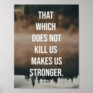 Poster Aquilo que não nos mata nos torna mais fortes.