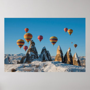 Poster Ar quente que Ballooning em Cappadocia