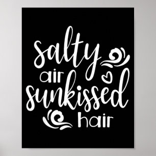 Poster Ar Salgado Cabelo Castigado Férias Verão Oceano