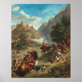 Poster Arabe Skirmishing - Eugène Boudin Fine Art