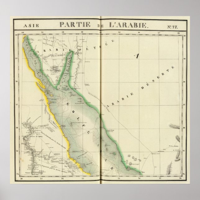 Pôster Arábia Saudita, Ásia 77 (Frente)