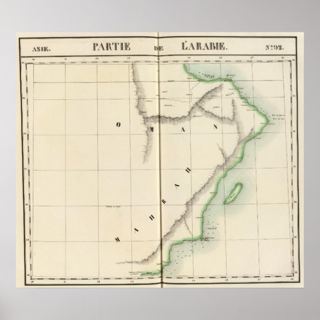 Pôster Arábia Saudita, Ásia 92 (Frente)