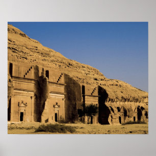 Pôster Arábia Saudita, local de Madain Saleh, antiga 2