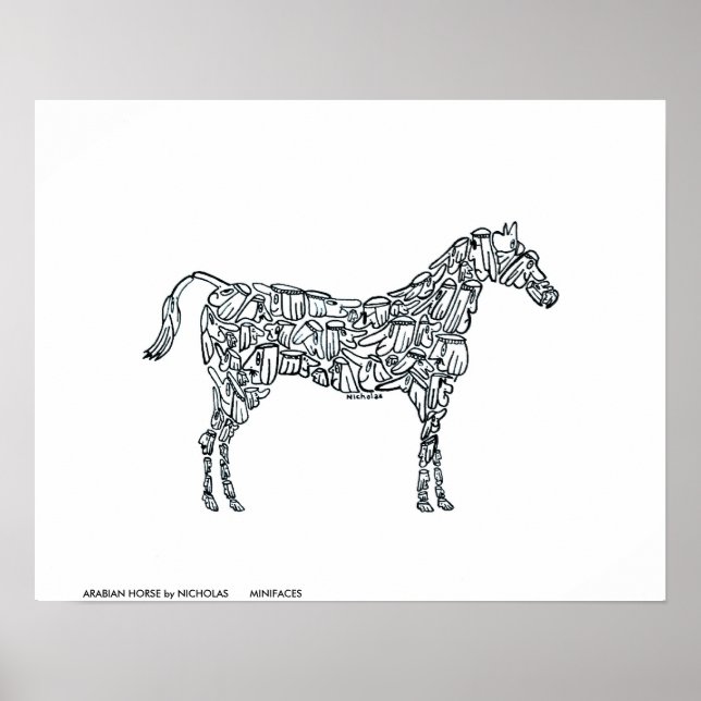 Poster ARABIAN HORSE by NICHOLAS       MINIFACES (Frente)