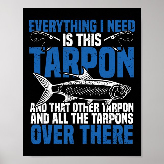 Poster Arado De Pesca De Tarpon E Peixe De Tarpon Combo C (Frente)