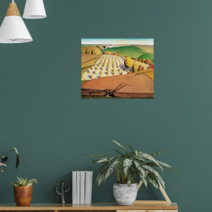 Poster Aradura de Outono de Grant Wood