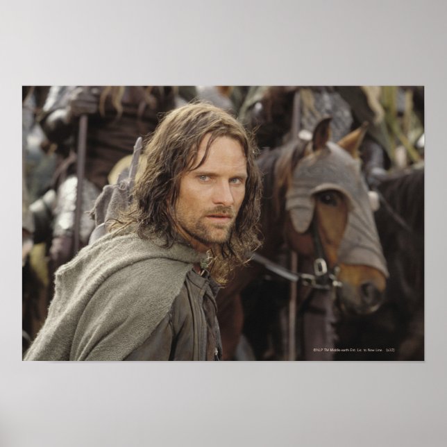 Pôster Aragorn com cavalo (Frente)
