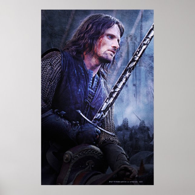 Poster Aragorn com sangue (Frente)