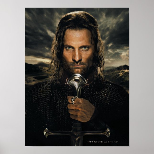 Pôster Aragorn Sword Down (Frente)
