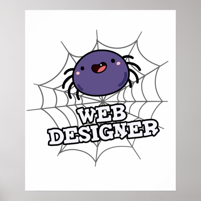 Poster Aranha-Aranha Engraçada do Web Designer (Frente)