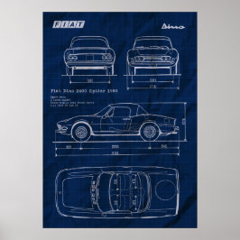 Poster aranha blueprint fiat dino 2400