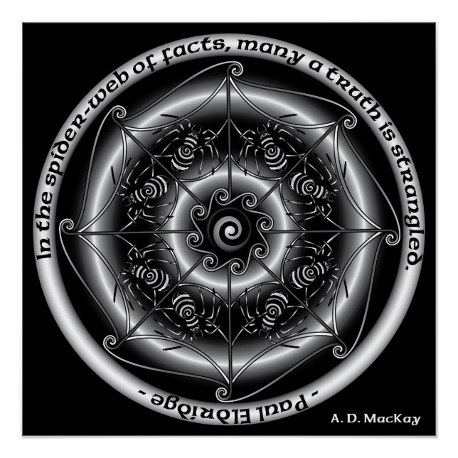 Pôster Aranha Celta Mandala (Frente)