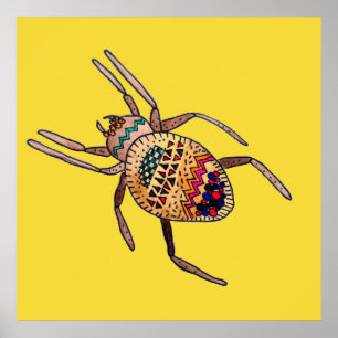 Pôster Aranha Colorida Aracnada