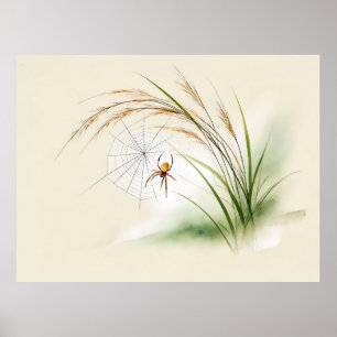 Poster Aranha de Tinta Chinesa no Arroz