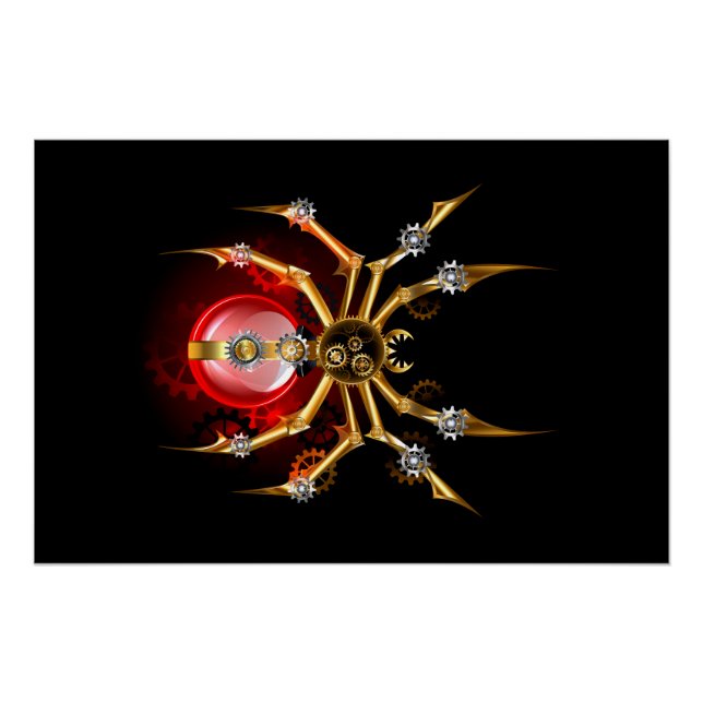 Pôster Aranha-do-galo em preto (Frente)