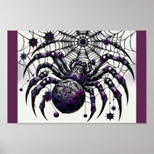 Poster Aranha Gótica: Rede Halloween de Intriga