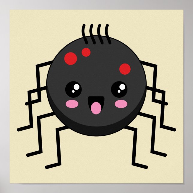 Poster Aranha Kawaii Cute (Frente)