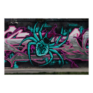 Pôster Aranha má de turquesa