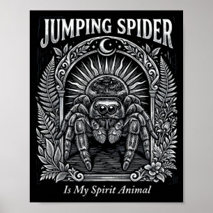 Poster Aranha saltadora é aranha animal espiritual místic
