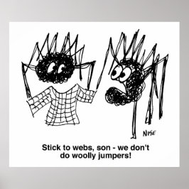 Poster Aranhas Discutem Saltadores Loucos