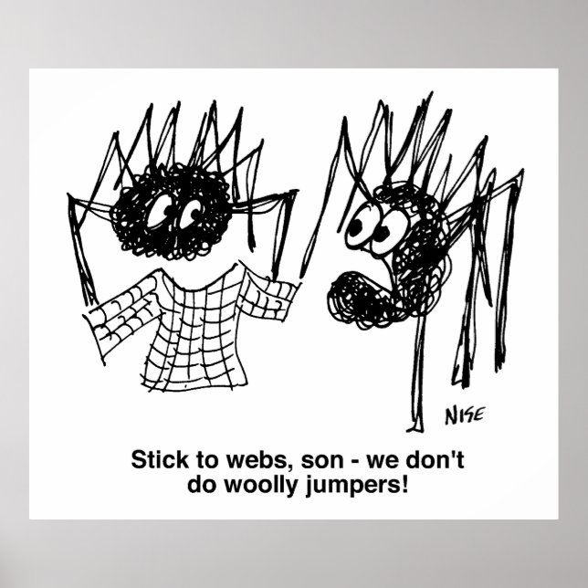 Poster Aranhas Discutem Saltadores Loucos (Frente)