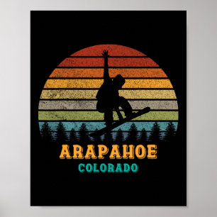 Poster Arapahoe Basin Colorado Vintage Sun Snowboard S
