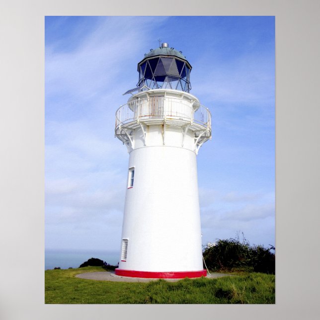 Pôster Araroa, Nova Zelândia. Um farol dá (Frente)
