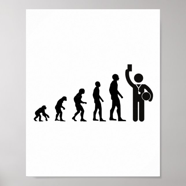 Poster Árbitro de Evolução de Futebol Para Homens Present (Frente)