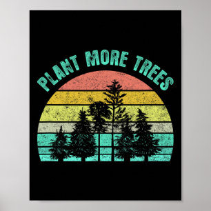 Poster Arbor Dia 2021 Planta Mais Árvores Retro Clima Nat