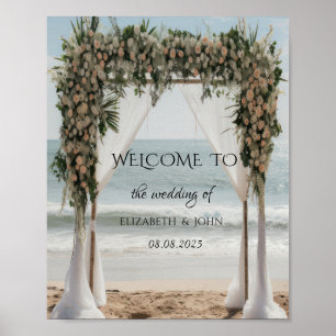 Poster Arbor Floral de Praia Tropical