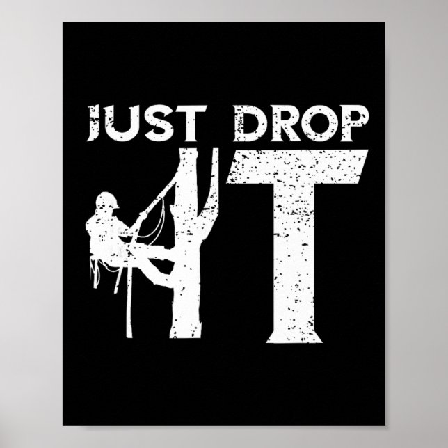 Poster Arborista Basta Soltar a Árvore Escalada Aventurei (Frente)