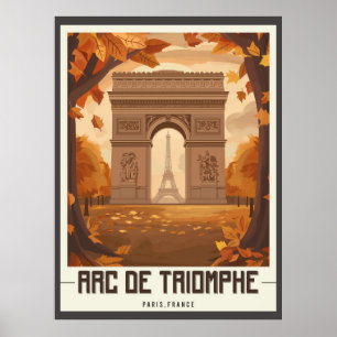 Poster Arc de Paris de Triomphe Vintage