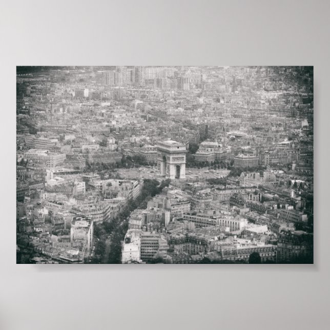 Poster Arc De Triomphe Famosos Monumentos em Paris (Frente)