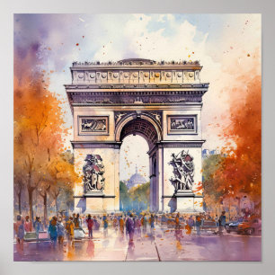 Poster Arc De Triomphe Paris Art