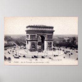 Poster Arc de Triomphe - paris- Postcard 1920