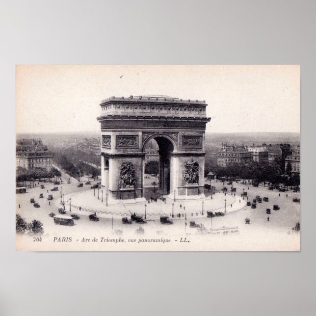 Poster Arc de Triomphe - paris- Postcard 1920 (Frente)