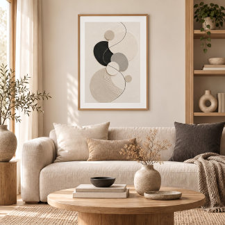 Poster Arc Harmony | Minimal Abstract Plaster Art Print