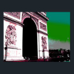 Pôster Arc pop de Triomphe<br><div class="desc">poster de L'Arc de Triomphe,  inspirado na pop art,  em Paris.</div>