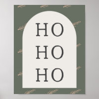 Arca Modern Boho | Verde e Dourado ho ho ho Impres