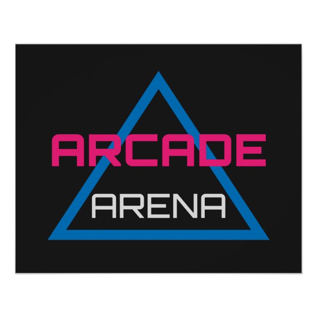Pôster Arcade Arena Gaming Logo (Frente)
