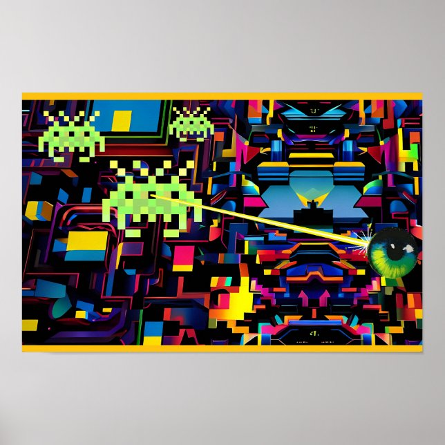 Poster Arcade Death Machine on Patrol - Ken Gage Art (Frente)