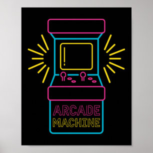 Poster Arcade Machine Game Machine Vintage 80S 90S Retro